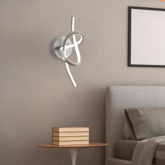 Applique taylor silver h38 cm led 15w luce naturale