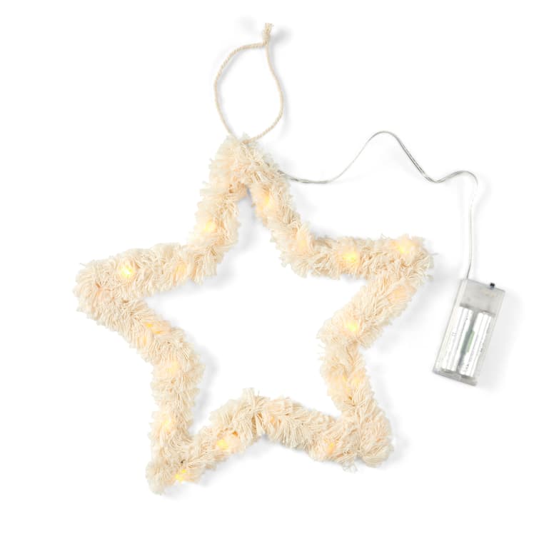 Casa FLUFFY White hanging decoration, H 25 x L 25 cm