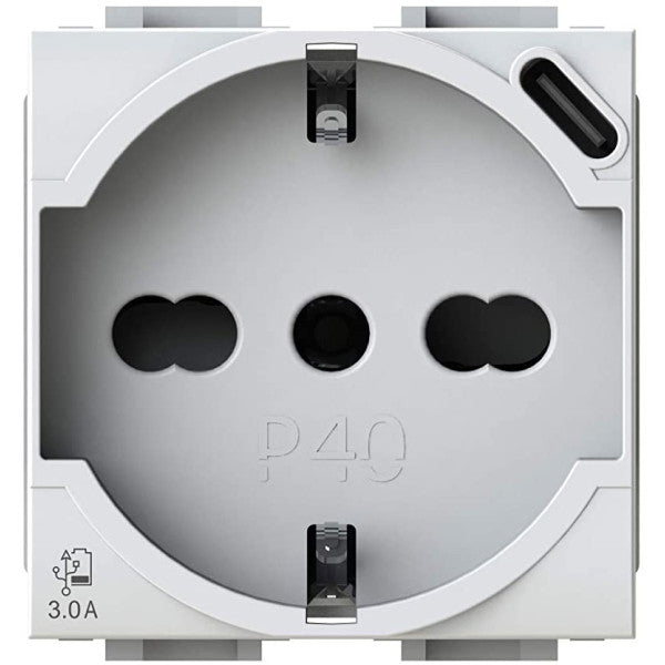 10/16A SCHUKO SOCKET WITH USB-C COMPATIBLE