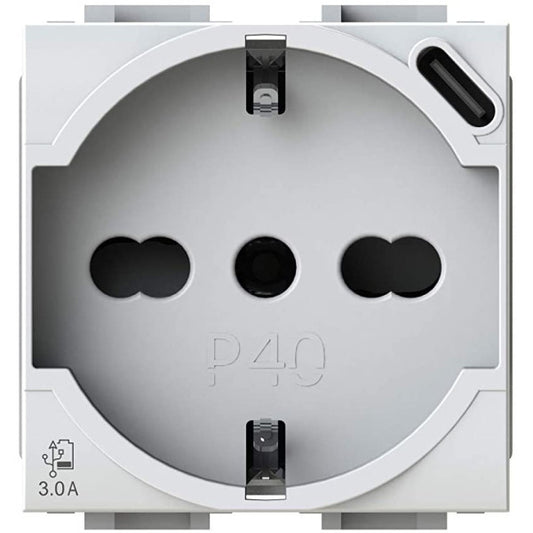 10/16A SCHUKO SOCKET WITH USB-C COMPATIBLE