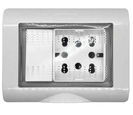 Bricocenter CONTENITORE IP55 3POSTI CON PRESA E INTERRUTTORE/DEVIATORE
