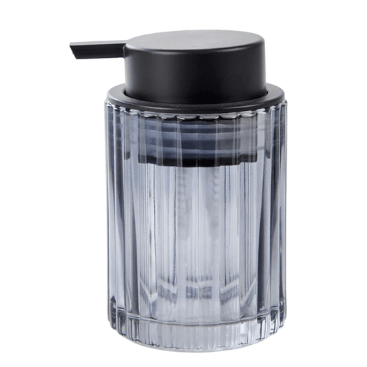 Casa VITRUM DELUXE Soap dispenser black, dark gray H 12 cm - Ø 7,5 cm