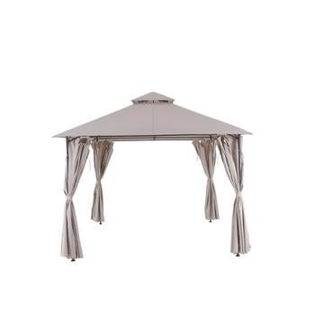 Bricocenter GAZEBO OXIS NATERIAL STEEL AND POLYESTER TARPAULIN DOVE GREY 3X3 M