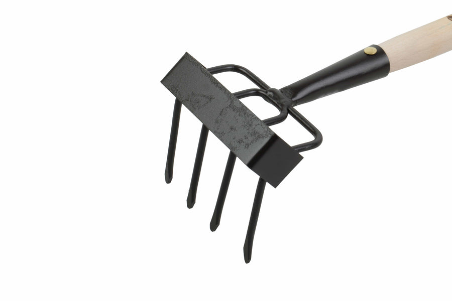 Bricocenter GEOLIA WEEDER WITH BLADE AND 4 METAL TEETH PEFC BEECH HANDLE 130 CM GEOLIA