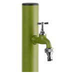 Bricocenter FONTANA DA GIARDINO H120 LOOP TONDA VERDE PASTELLO IN ALLUMINIO RUBINETTO E SELLA INCLUSI