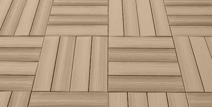 1SQM EASYWOOD CAPPUCCINO TILE 39X18X1.7 - best price from Maltashopper.com BR500010590