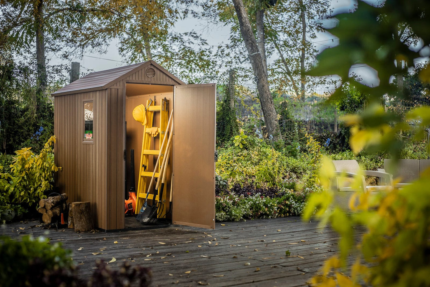 Bricocenter LITTLE HOUSE DARWIN MOD 4X6 THICKNESS 16MM EXTERIOR DIMENSIONS 184.5X118.8X205H FLOOR INCLUDED