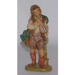 SHEPHERD WITH FIFE 16 CM LUX WOOD COLOR