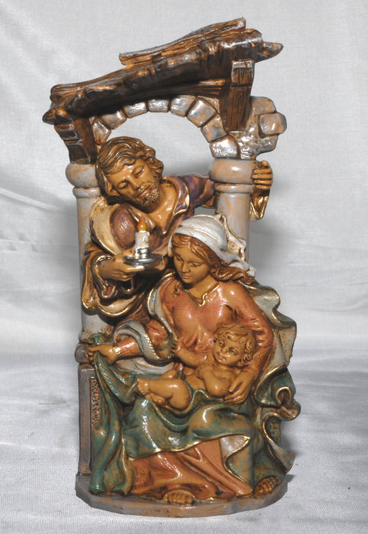 FIGURE 18 CM NATIVITY GROUP WOOD DECORATION