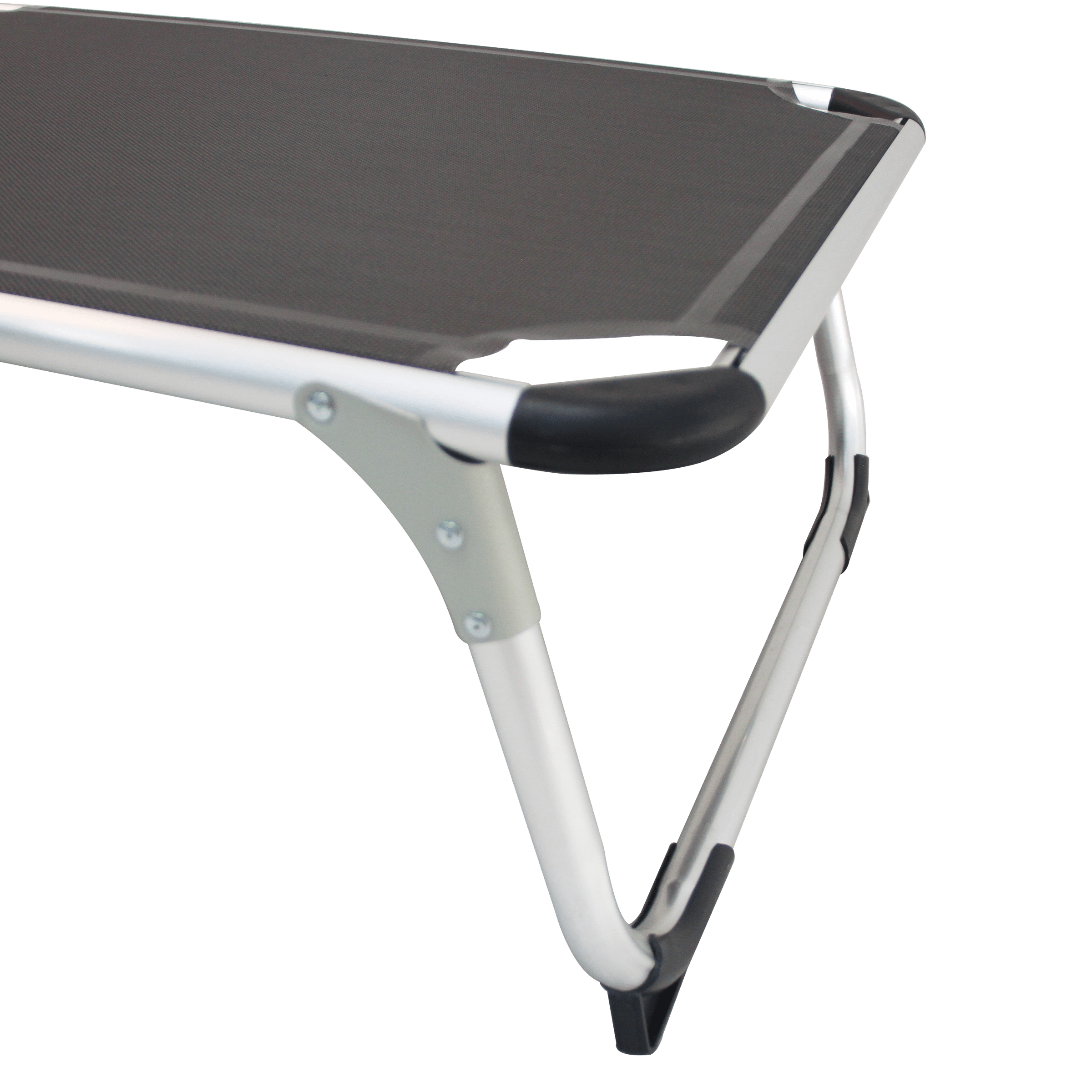 Bricocenter AZUR Folding sunbed with anthracite textile aluminum canopy