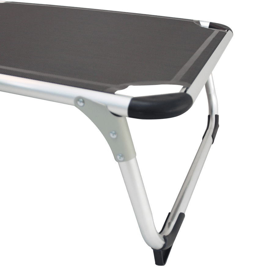 Bricocenter AZUR Folding sunbed with anthracite textile aluminum canopy