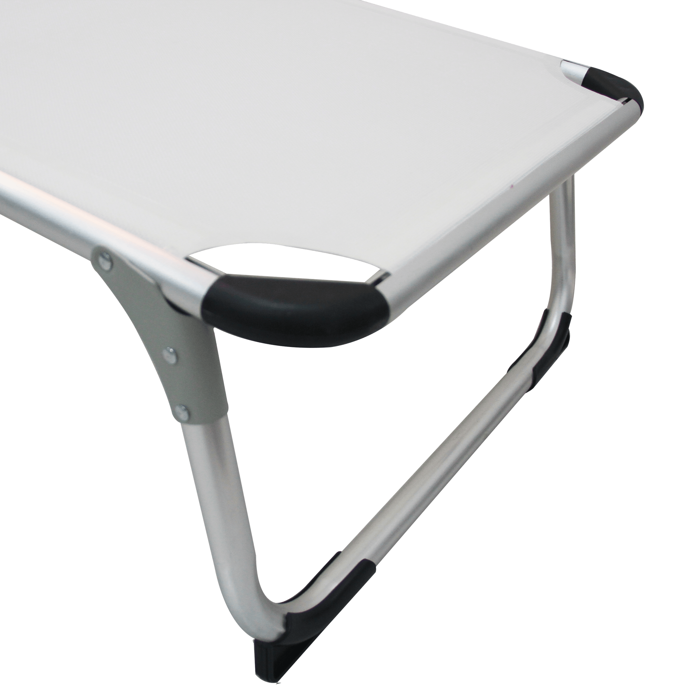 Bricocenter AZUR Folding sunbed with white textile aluminum canopy