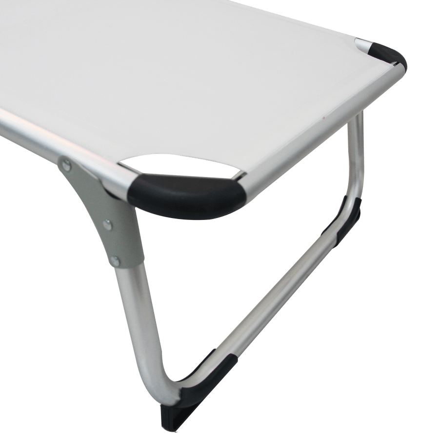 Bricocenter AZUR Folding sunbed with white textile aluminum canopy