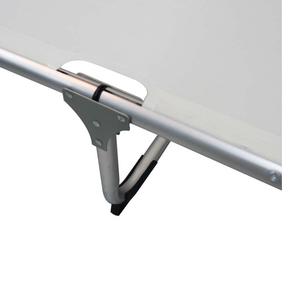 Bricocenter AZUR Folding sunbed with white textile aluminum canopy