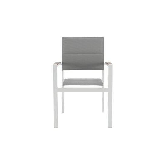 Bricocenter SAN DIEGO Chair with armrests aluminum, textilene, white