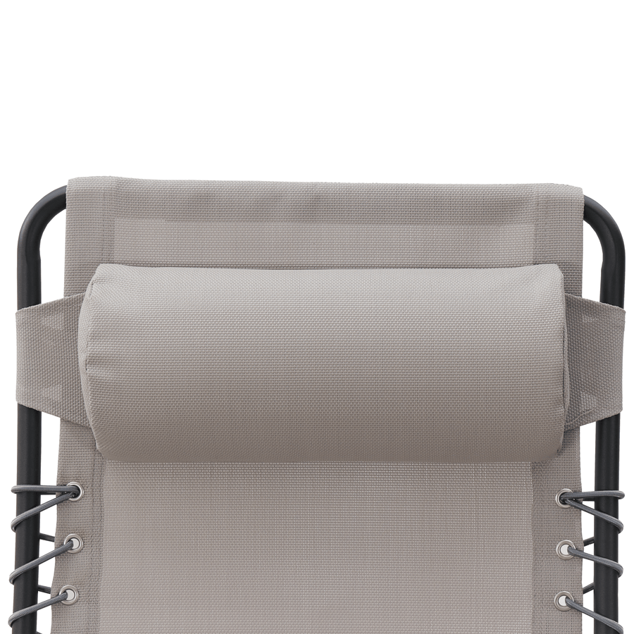 Bricocenter Multiple relaxation armchair in textilene, steel with tortora, padded, cushion