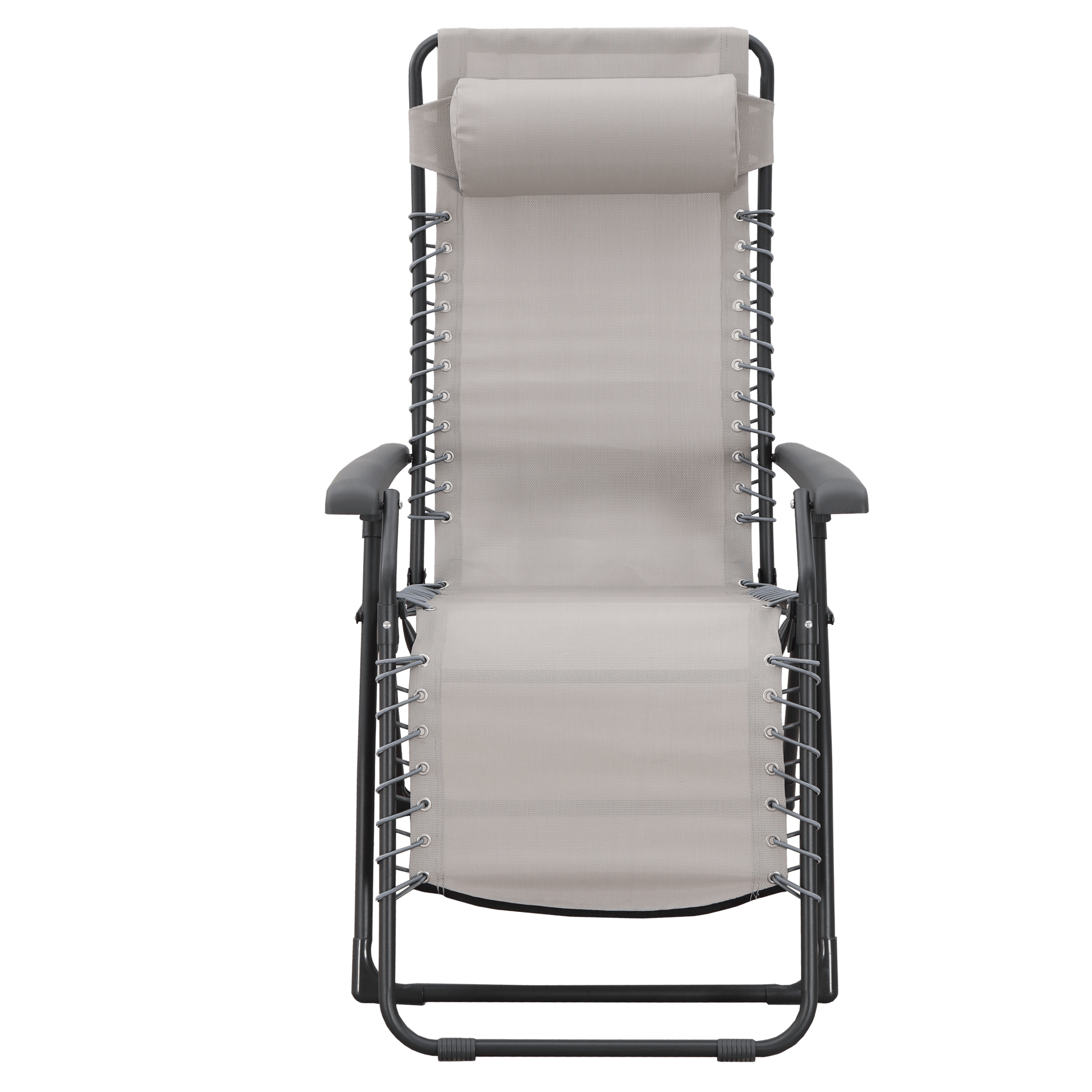 Bricocenter Multiple relaxation armchair in textilene, steel with tortora, padded, cushion