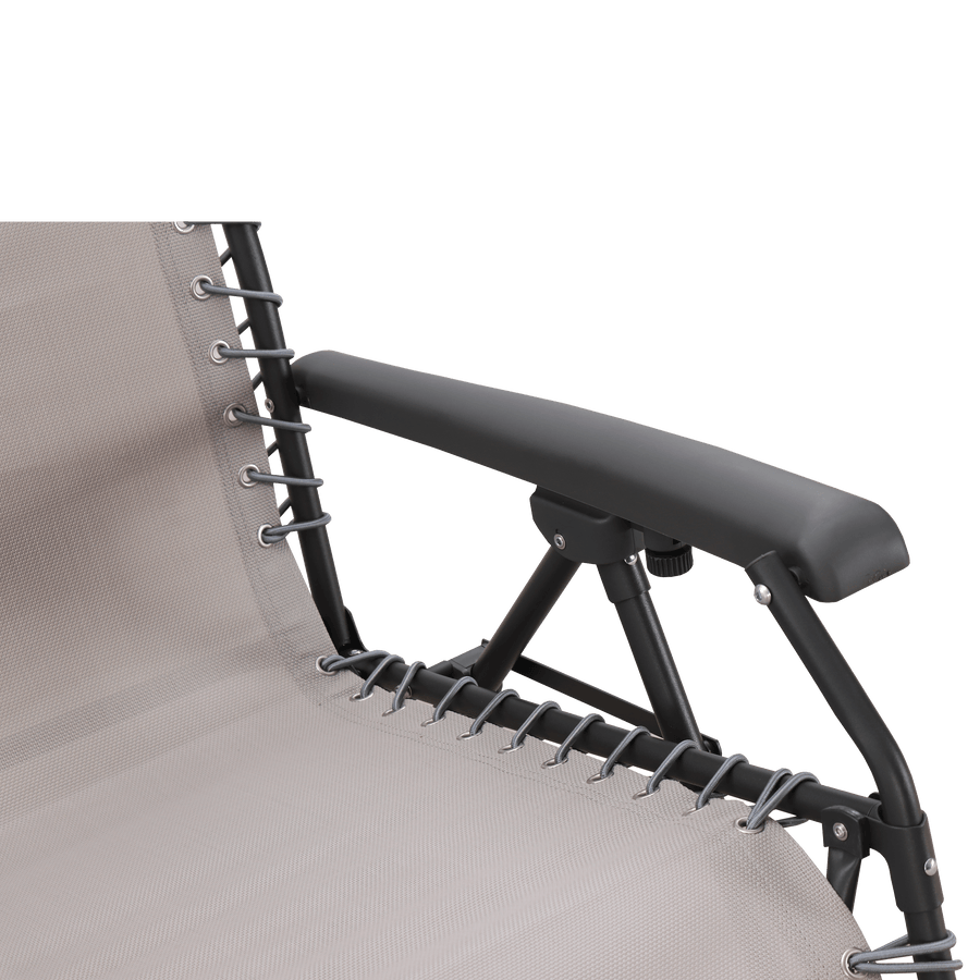 Bricocenter Multiple relaxation armchair in textilene, steel with tortora, padded, cushion