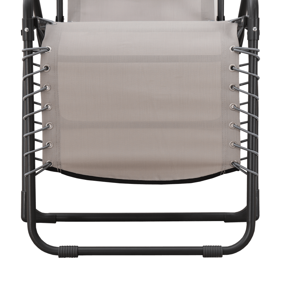 Bricocenter Multiple relaxation armchair in textilene, steel with tortora, padded, cushion