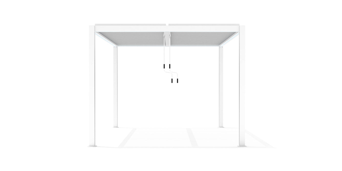 Bricocenter CALICANTUS BIOCLIMATIC PERGOLA 4X4X2.5 WHITE ALUMINUM SLAT COVER