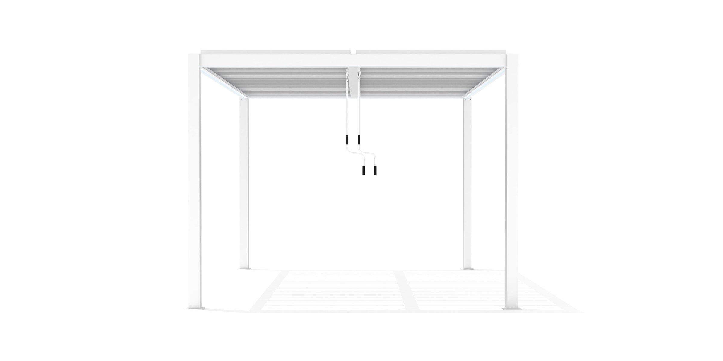 Bricocenter CALICANTUS BIOCLIMATIC PERGOLA 4X4X2.5 WHITE ALUMINUM SLAT COVER
