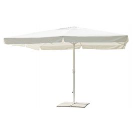 VERBANIA ECRU UMBRELLA 4X4MT With crank polyester canvas 300gr with windproof