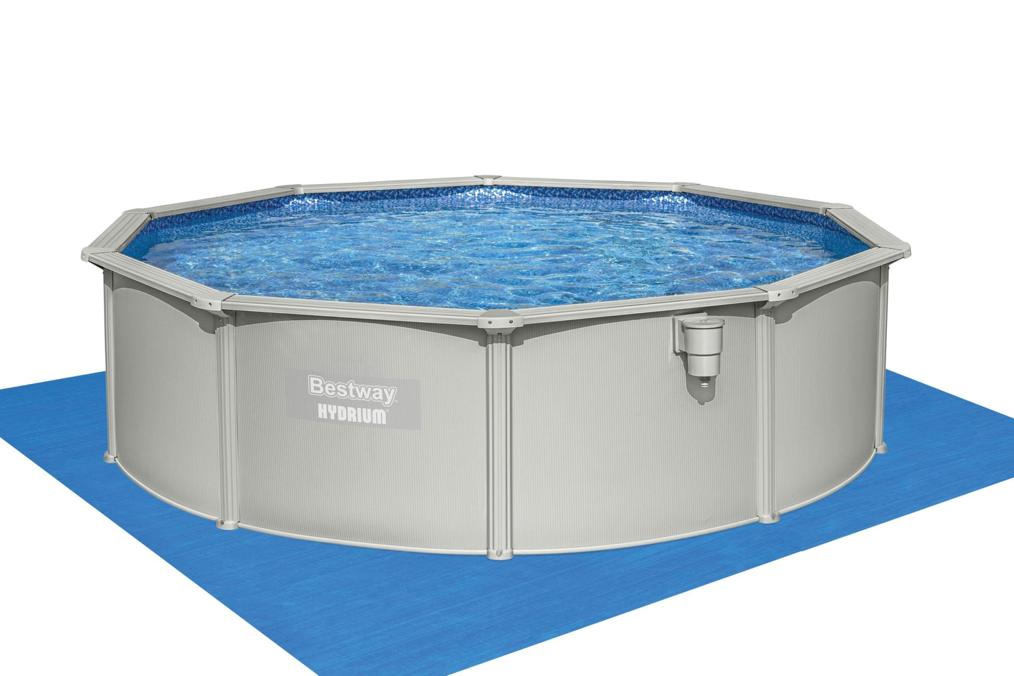 Bricocenter OVAL HYDRIUM POOL 4,60X1,20m With sand filter, cover and base mat