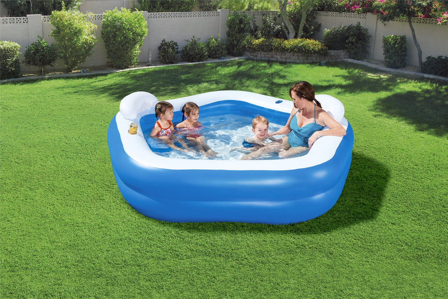 Bricocenter PENTAGON FAMILY POOL213X206X69CM WITH TWO SEATS TWO HEADRESTS AND CUP HOLDER