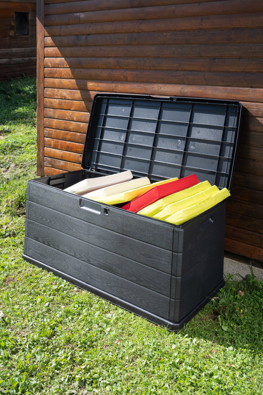 Bricocenter BAULE DA GIARDINO ALPHA 340 LT 118.8x58.9x56.7 CM ANTRACITE