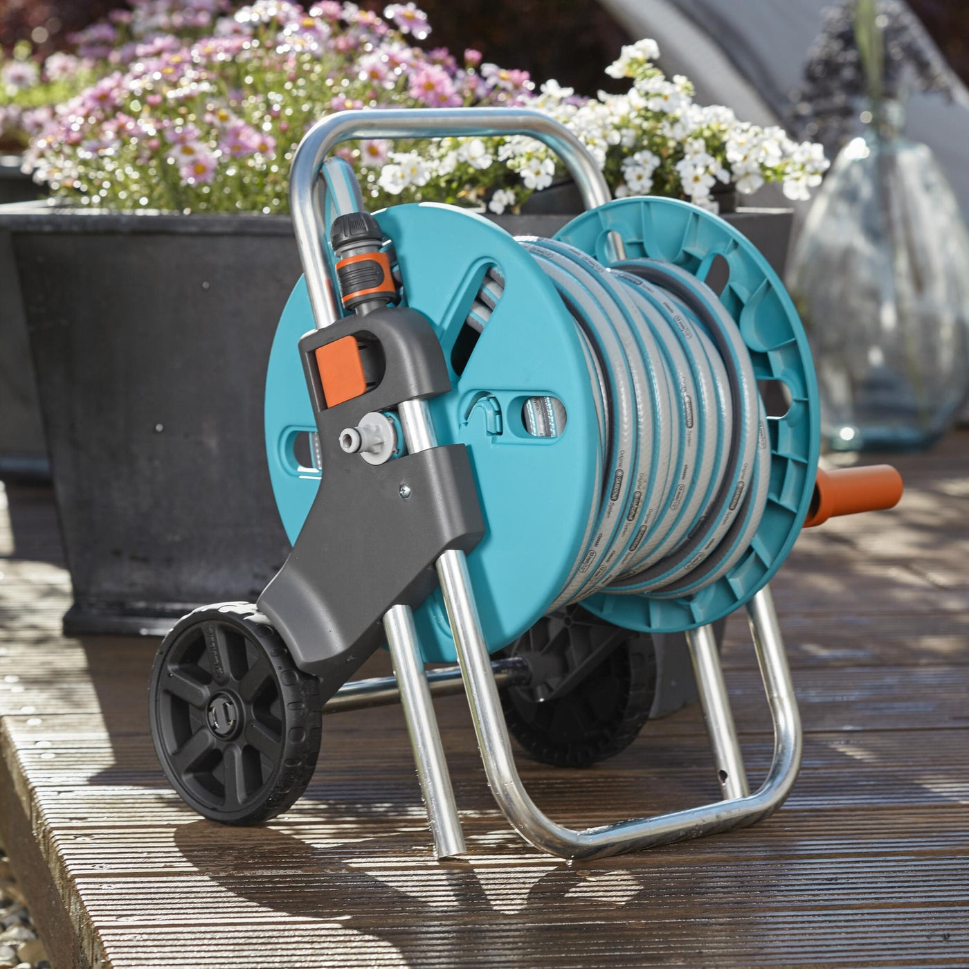CLEVER ROLL S HOSE REEL TROLLEY ASSEMBLED WITH 13MM HOSE 25MT