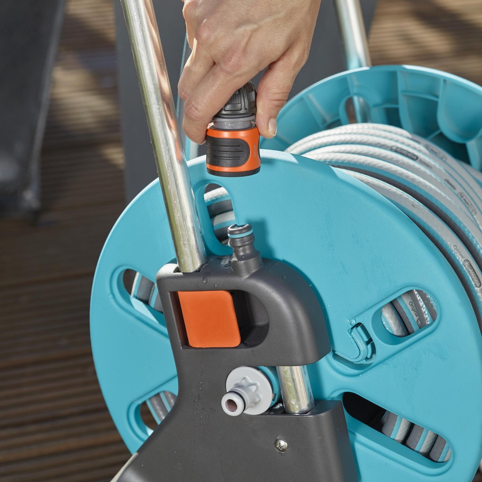CLEVER ROLL S HOSE REEL TROLLEY ASSEMBLED WITH 13MM HOSE 25MT