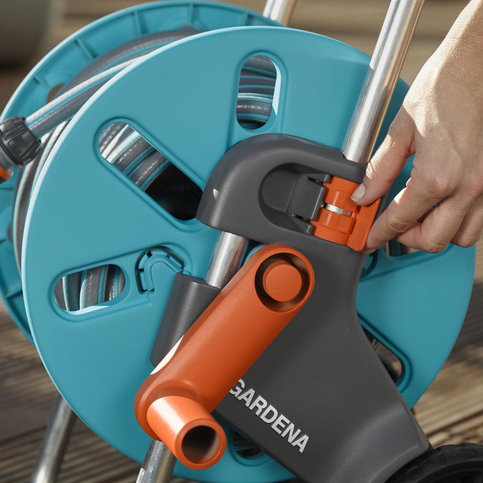 CLEVER ROLL S HOSE REEL TROLLEY ASSEMBLED WITH 13MM HOSE 25MT