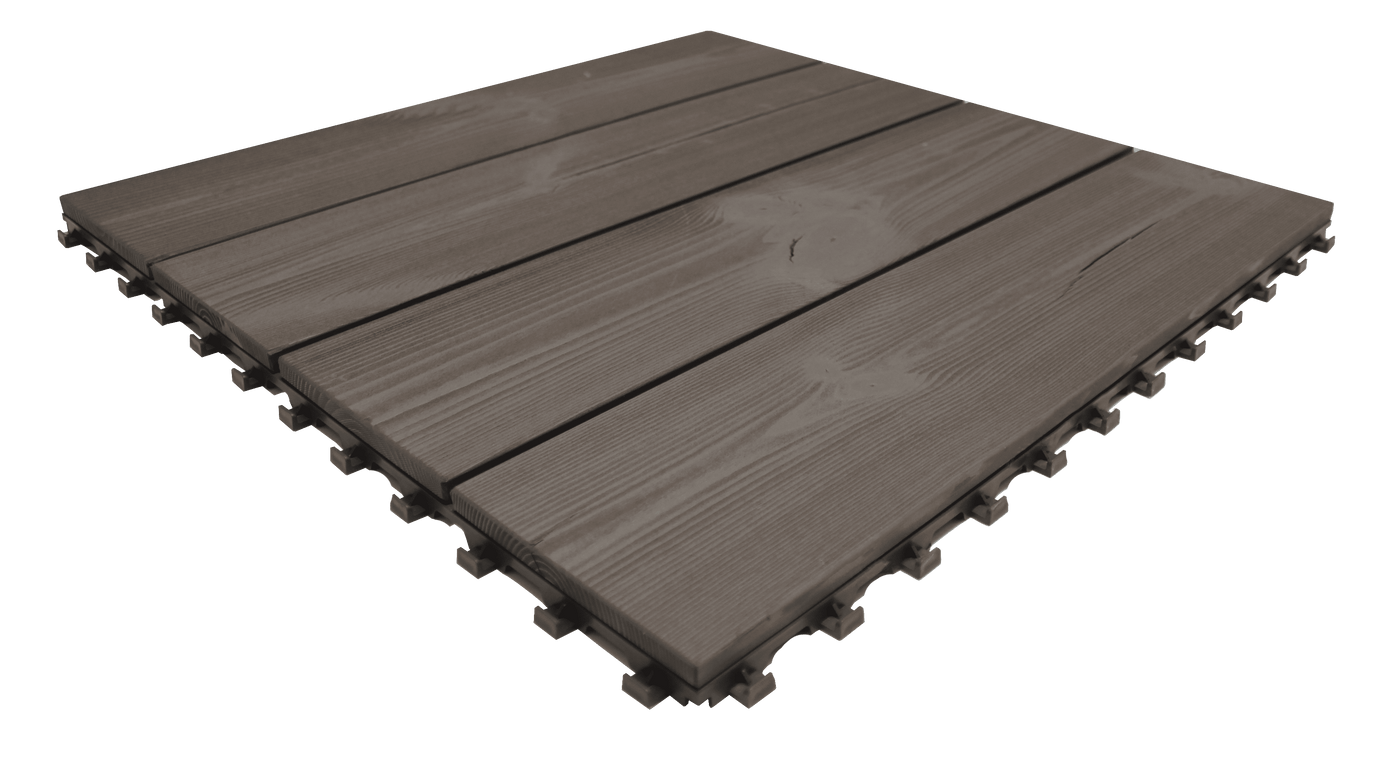 Smartdeck Thermowood anthracite tile, 60x60