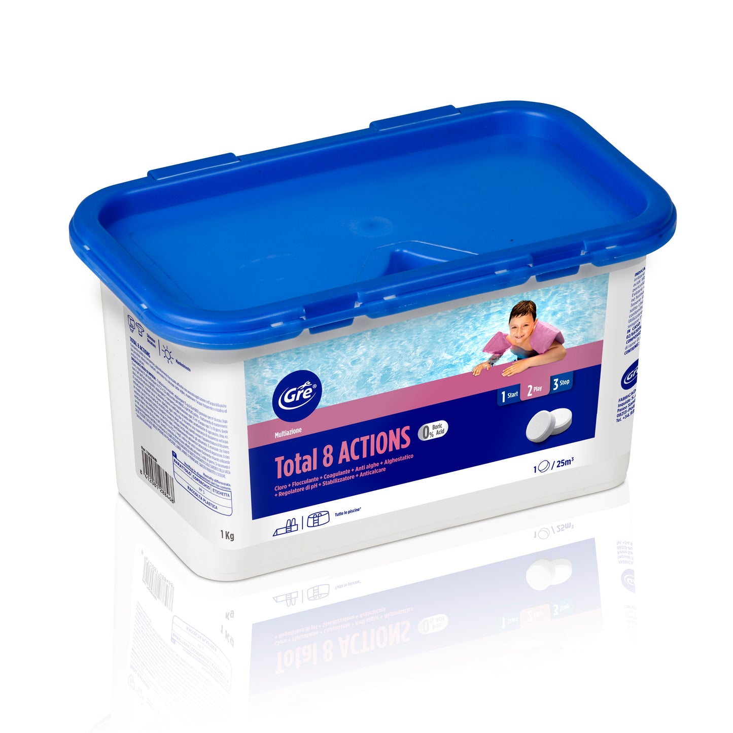 TREATMENT 8 ACTIONS ZERO BORIC 1KG TABLETS 250GR