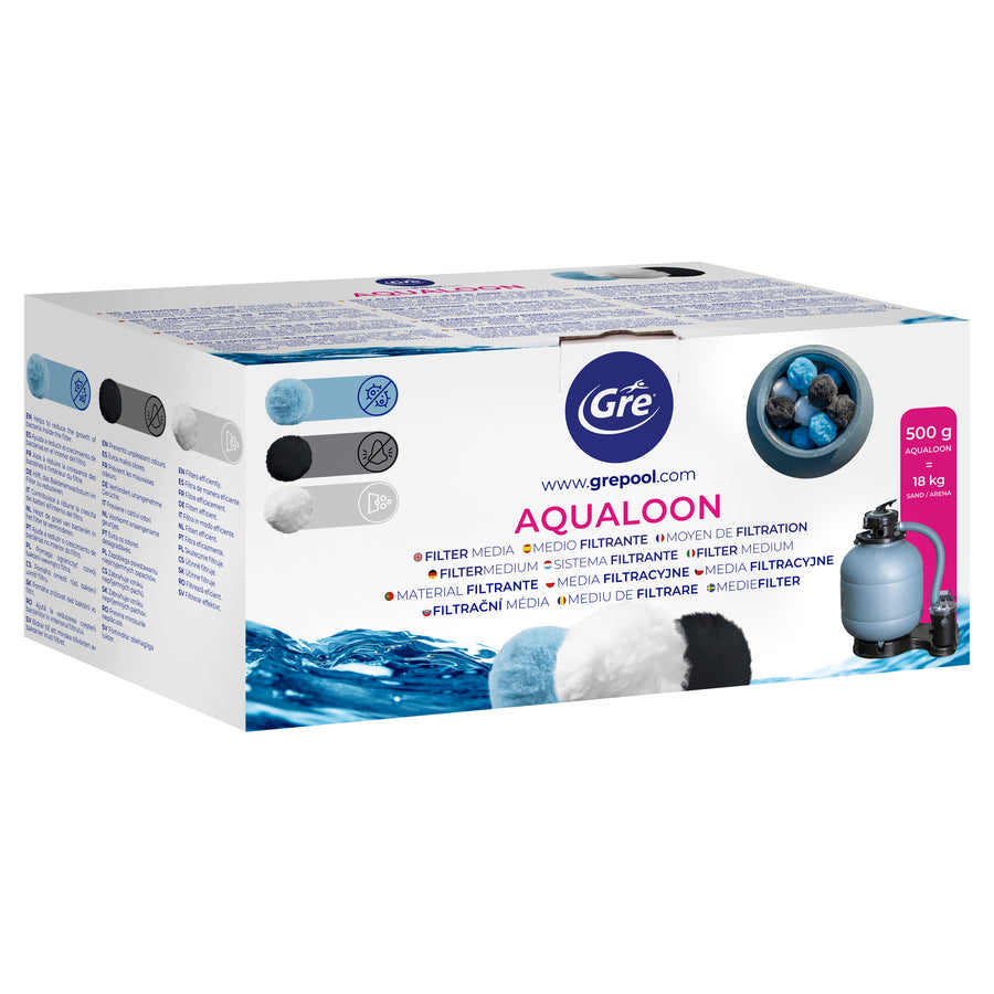 500GR AQUALOON BOX 3 KINDS OF BALLS MADE OF RECYCLED PET MATERIAL