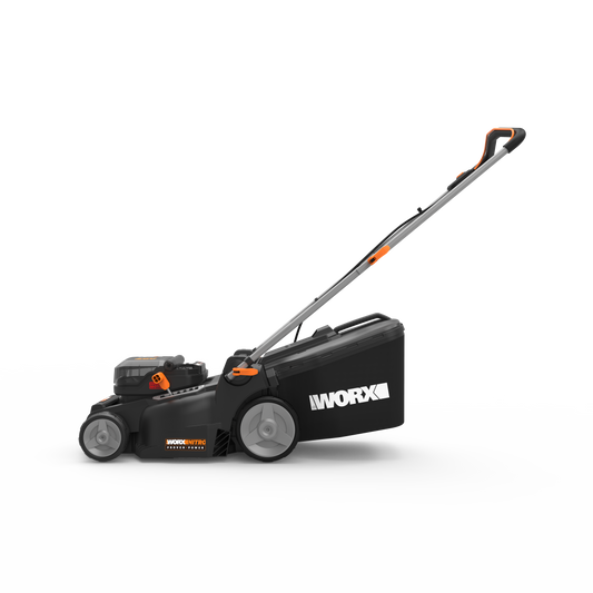 BATTERY OPERATED LAWN MOWER 40V WORX NITRO WG737E D.CUT 37CM 2 BATTERIES AND CHARGER INCLUDED