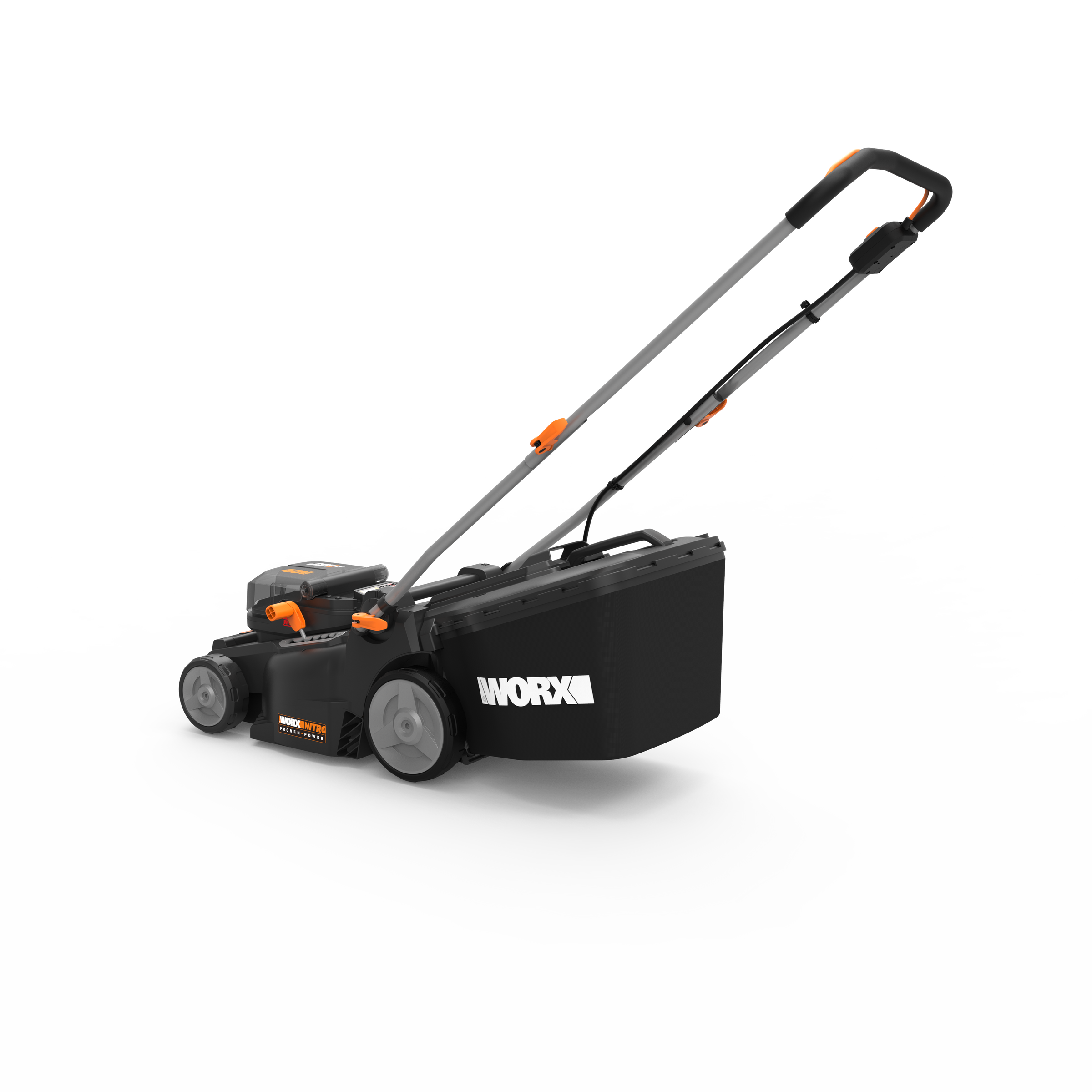 BATTERY OPERATED LAWN MOWER 40V WORX NITRO WG737E D.CUT 37CM 2 BATTERIES AND CHARGER INCLUDED