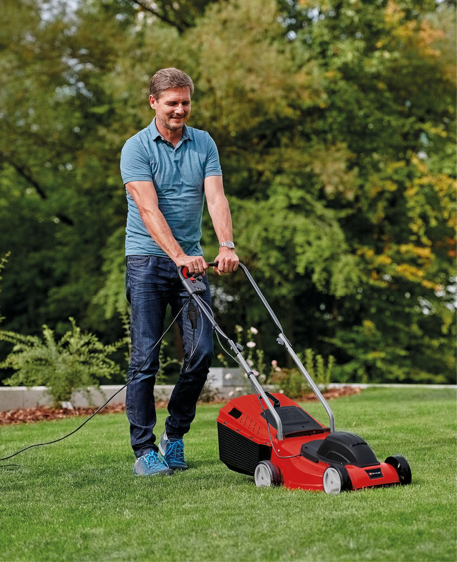 Einhell GCEM1032 electric lawnmower, 1000W, 32cm blade, 30-litre grass box