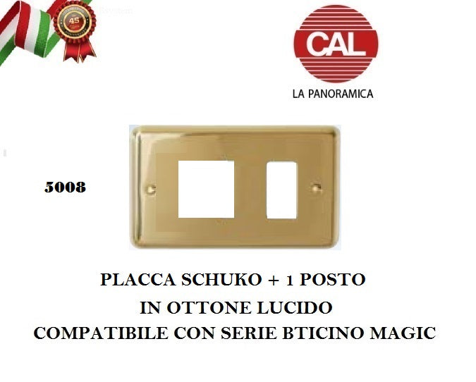 PLATE MAGIC SCHUKO + 1 BRASS LUC PLACE