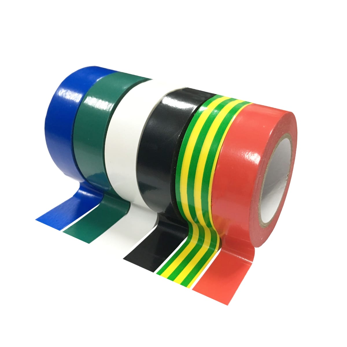 6 PCS PVC INSULATING TAPE 10MTX15MMX1.5MM ASSORTED COLOURS