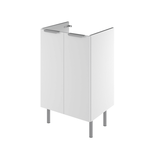 New Easy matt white base unit with 2 doors, L50 W40 H70 cm