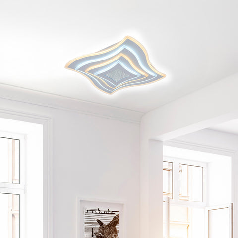 Plafoniera masha bianco 50x50cm led 40w cct con telecomando