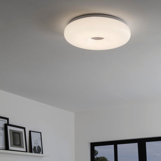 Bricocenter DONUT CEILING LIGHT METAL WHITE D40 LED 10W CCT DIMMABLE WITH SPEAKER