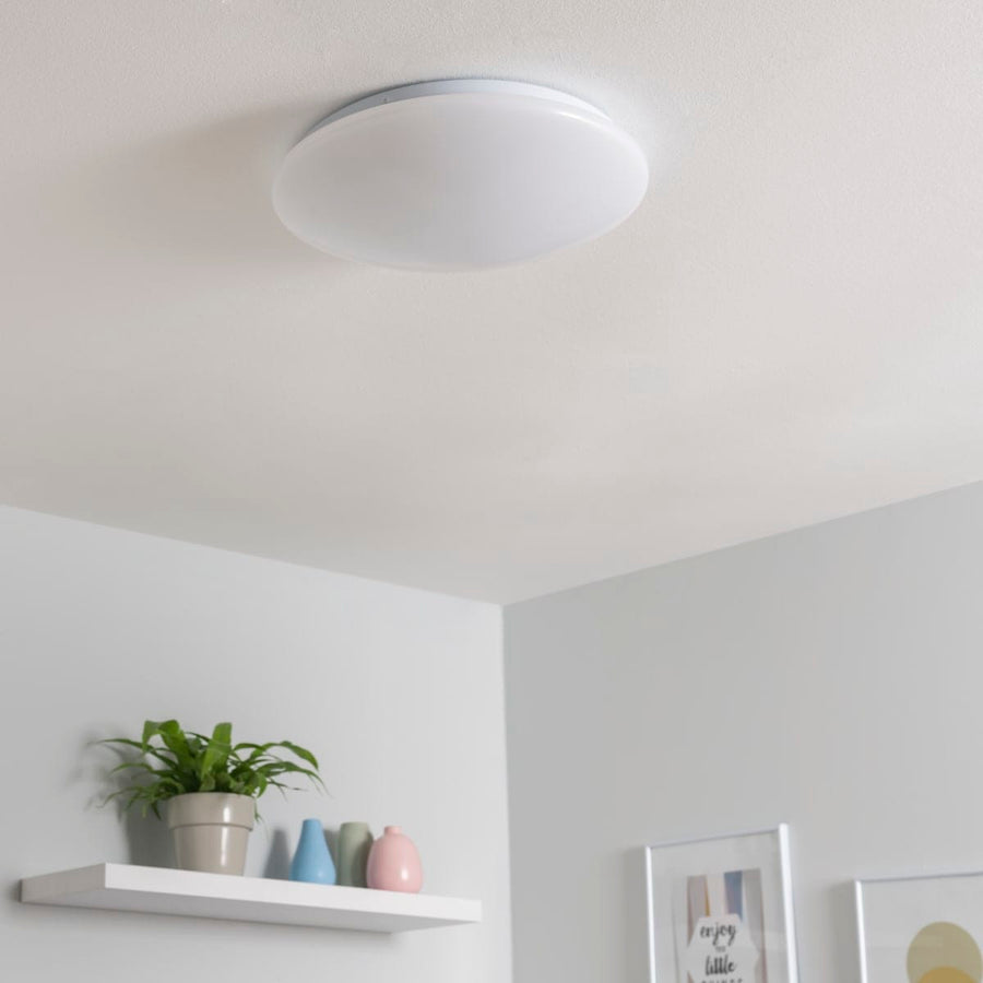 Bricocenter MOON CEILING LIGHT METAL WHITE D40 LED 24W NATURAL LIGHT
