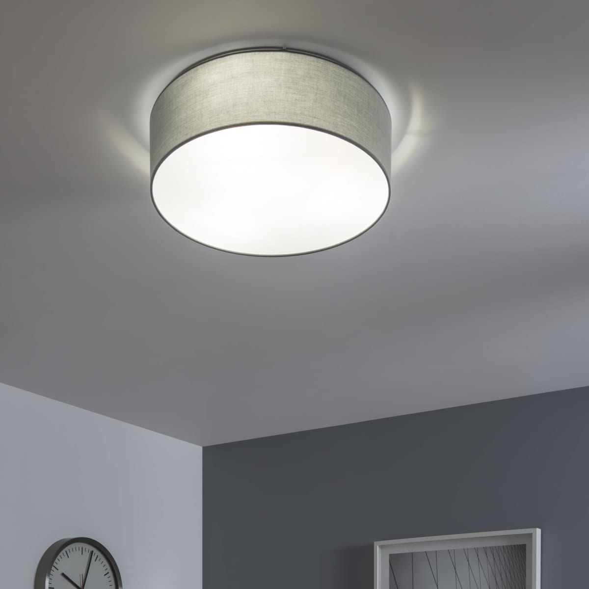 Bricocenter SITIA CEILING LIGHT FABRIC GREY D48 3XE27=40W