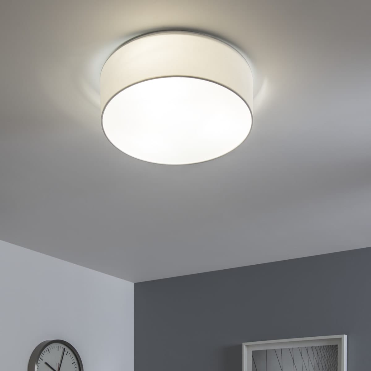 Bricocenter SITIA CEILING LIGHT FABRIC WHITE D48 3XE27=40W