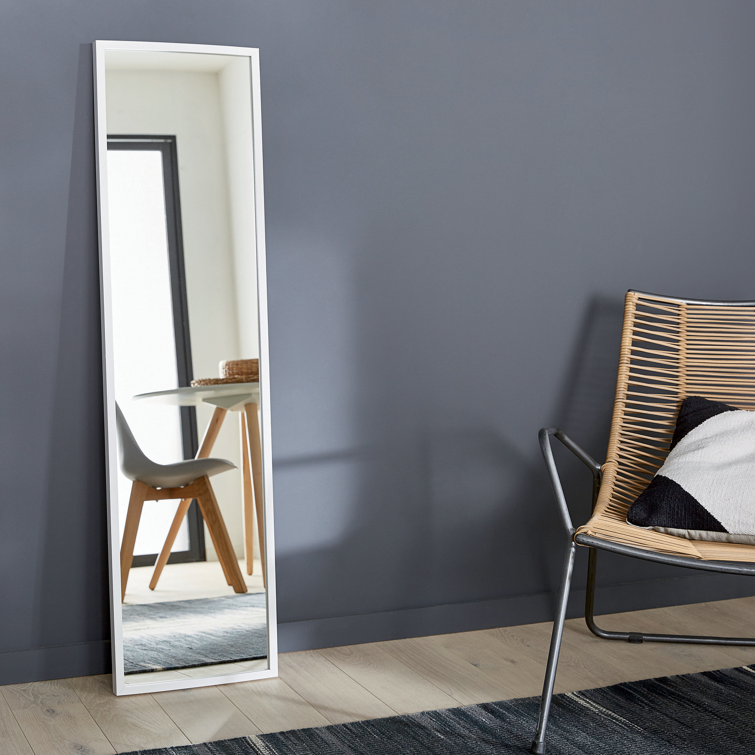 Milo white mirror, 30 x 120 cm