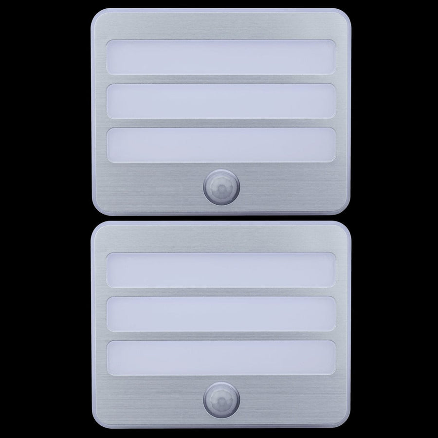 Bricocenter MEDAN PLASTIC MARKER KIT SILVER 8 CM LED 1W WARM LIGHT WITH BATTERY WITH SENSOR