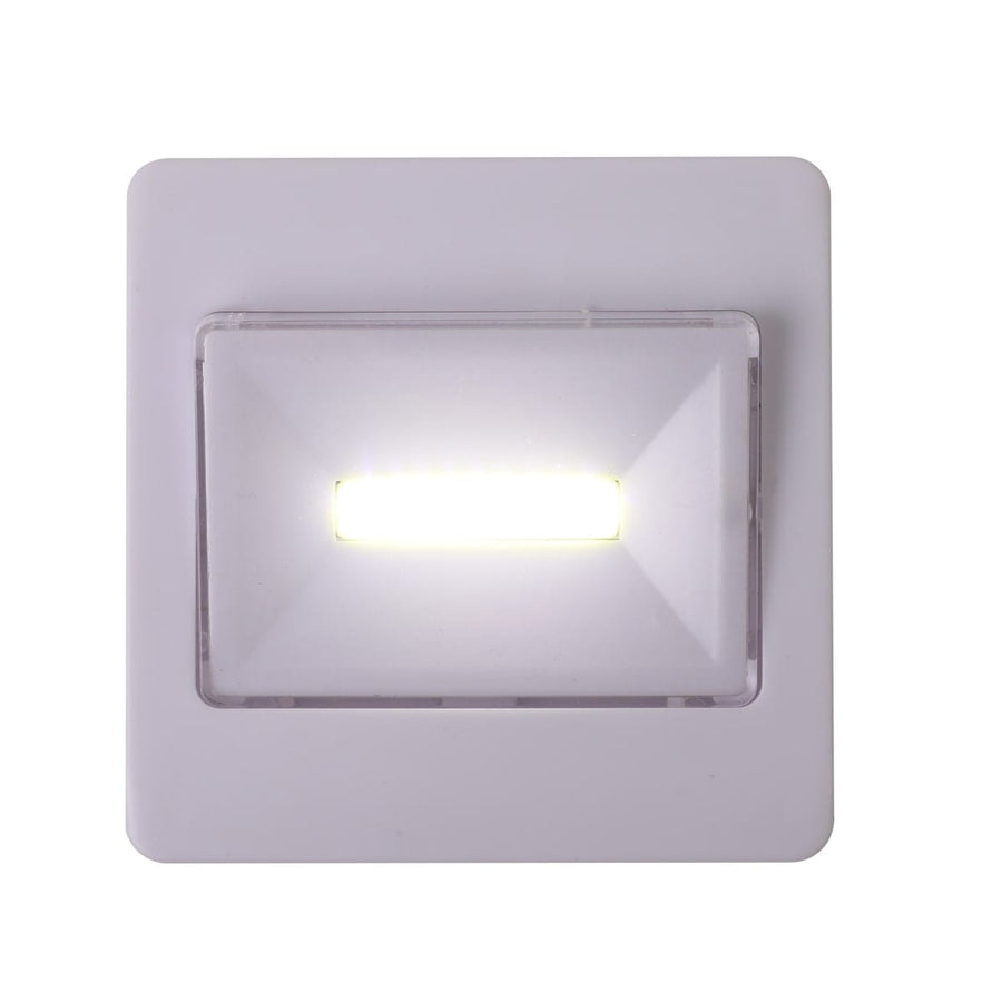 Bricocenter WHITE PLASTIC GIFT LIGHT 8.5 CM LED 1.3W COLD LIGHT WITH BATTERY AND SWITCH