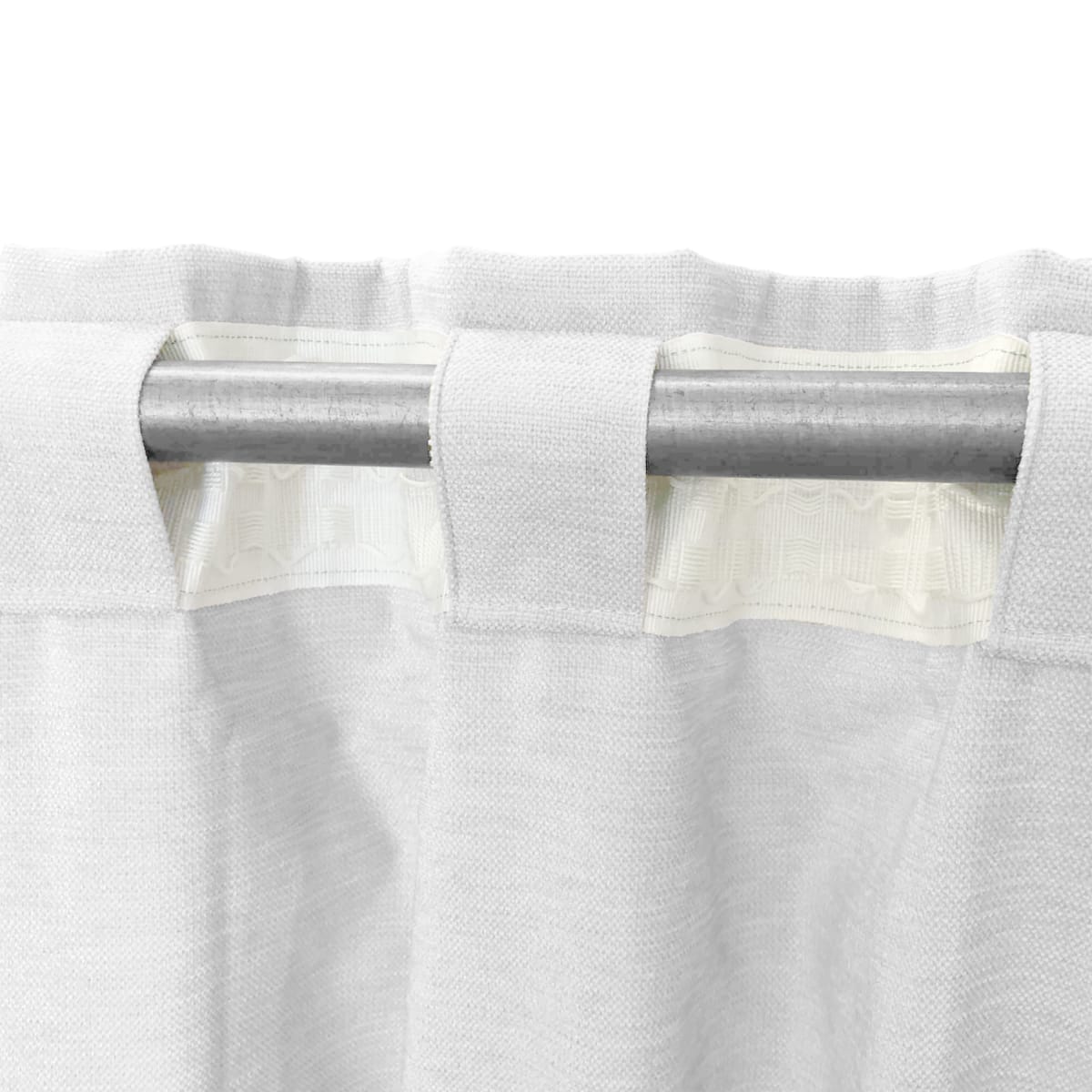 CAROL WHITE OPAQUE CURTAIN 200X280 CM WEBBING AND CONCEALED HANGING LOOP